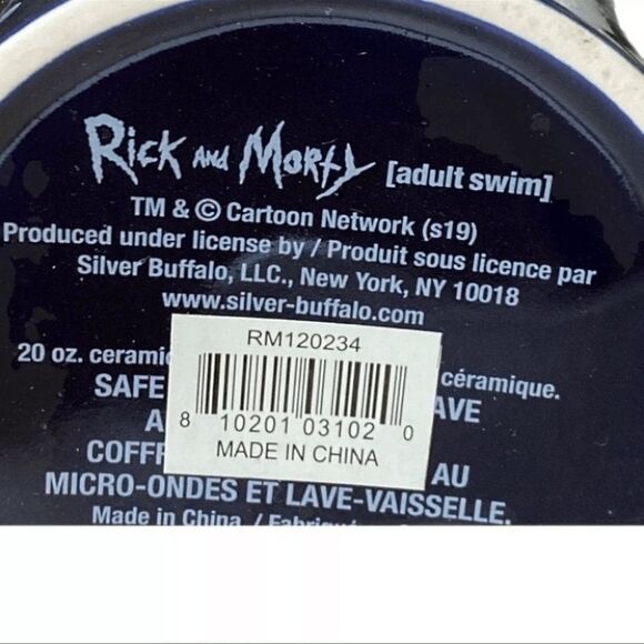 Rick And Morty Official XL Adult Swim Spaceship Coffee Mug 20oz Slime Galaxy - Picture 5 of 7